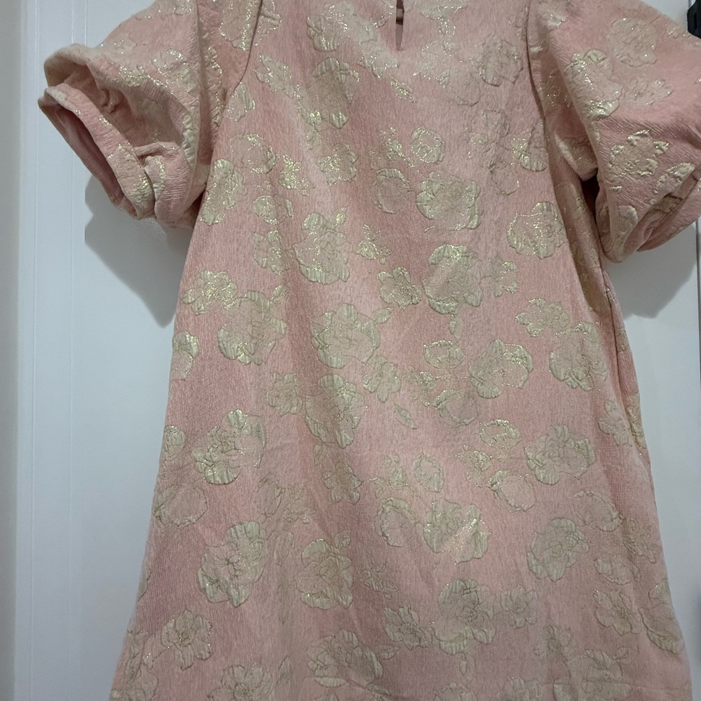 Umgee Pink and Gold Floral Dress